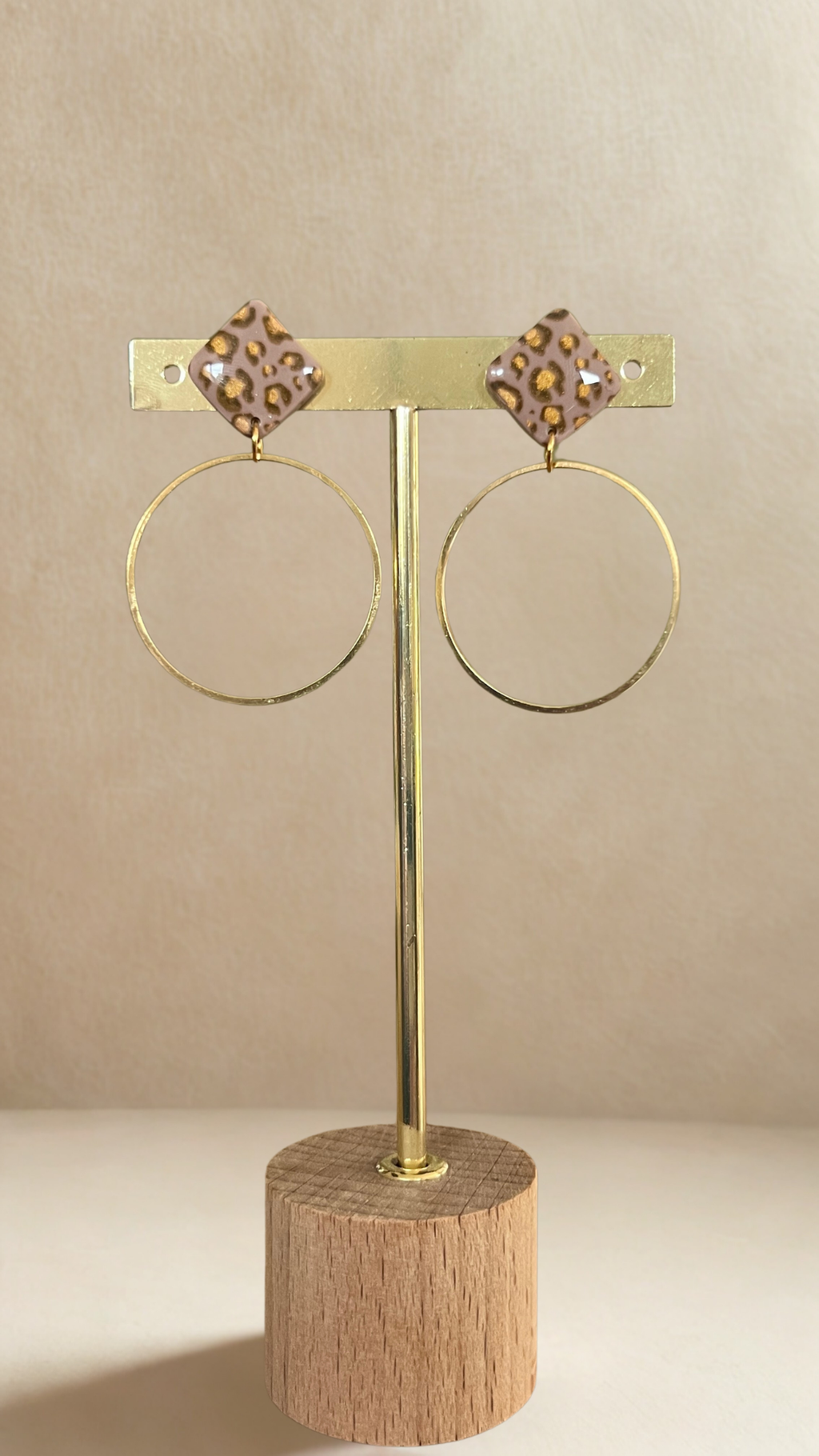 Boucles d'oreilles Livia - coloris léopard