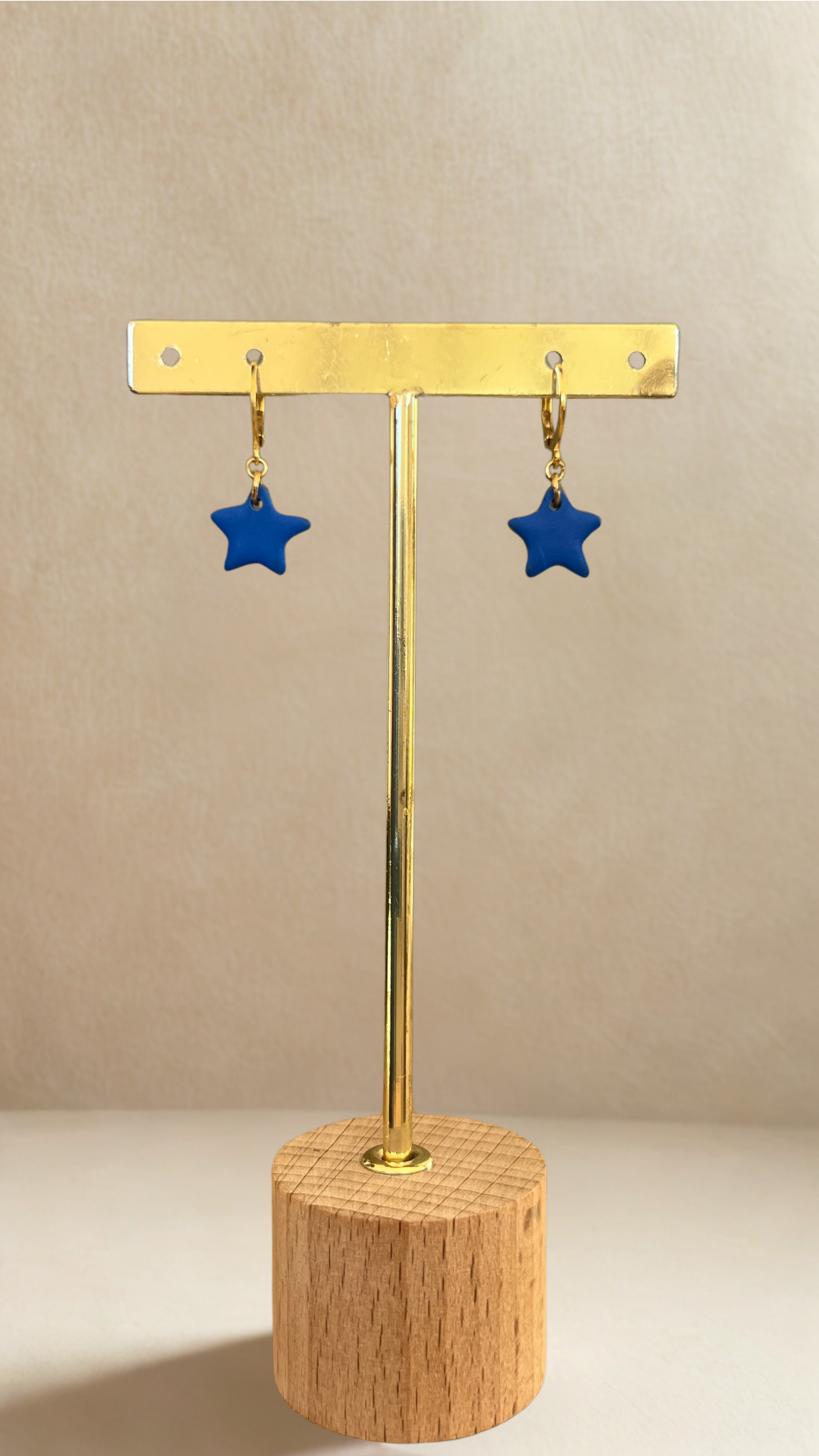 Boucles d'oreilles Étoile - coloris bleu électrique