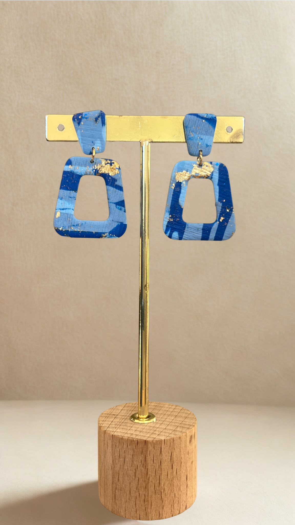 Boucles d'oreilles Azalée - coloris bleu