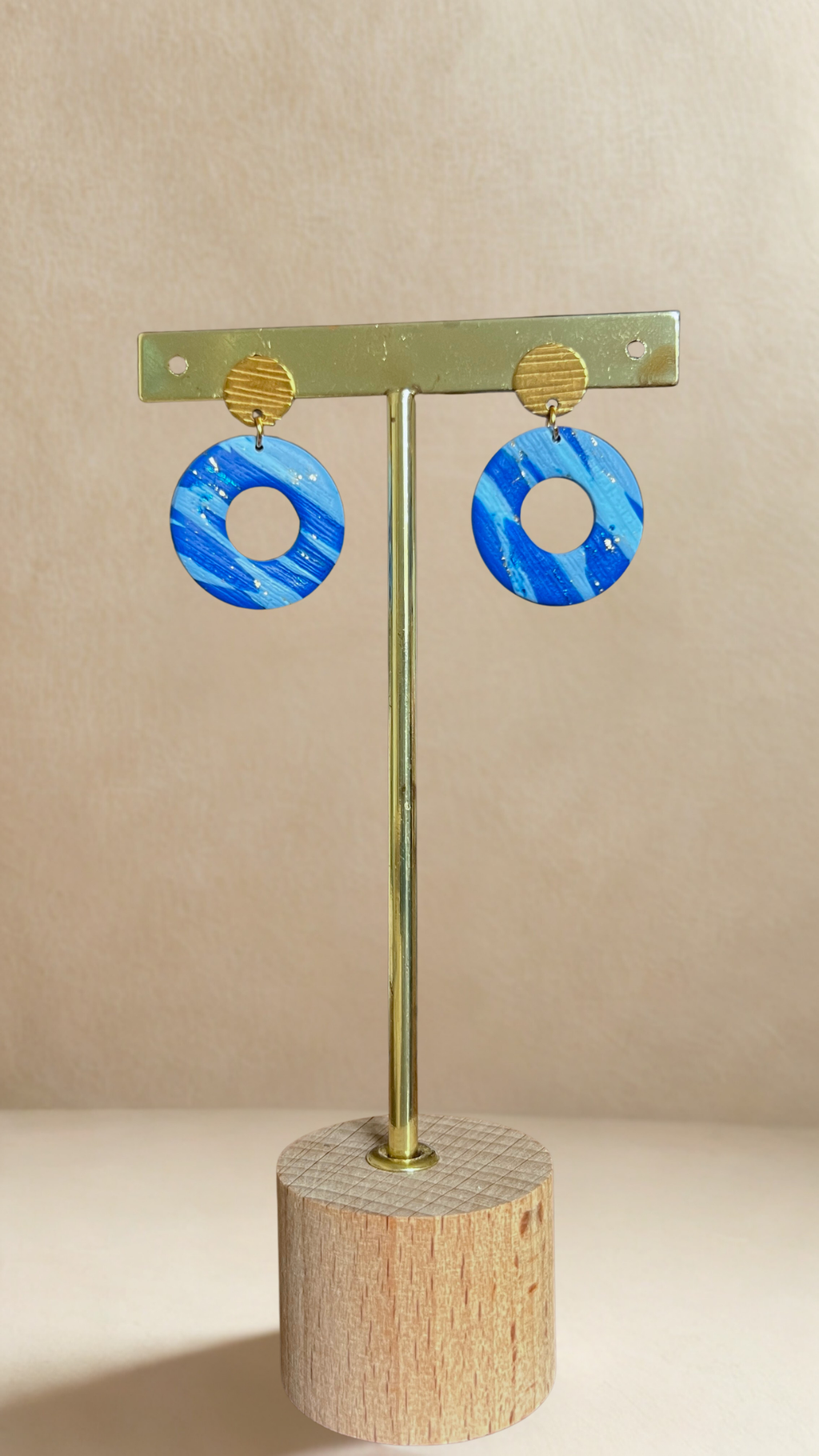 Boucles d'oreilles Octavia - coloris bleu