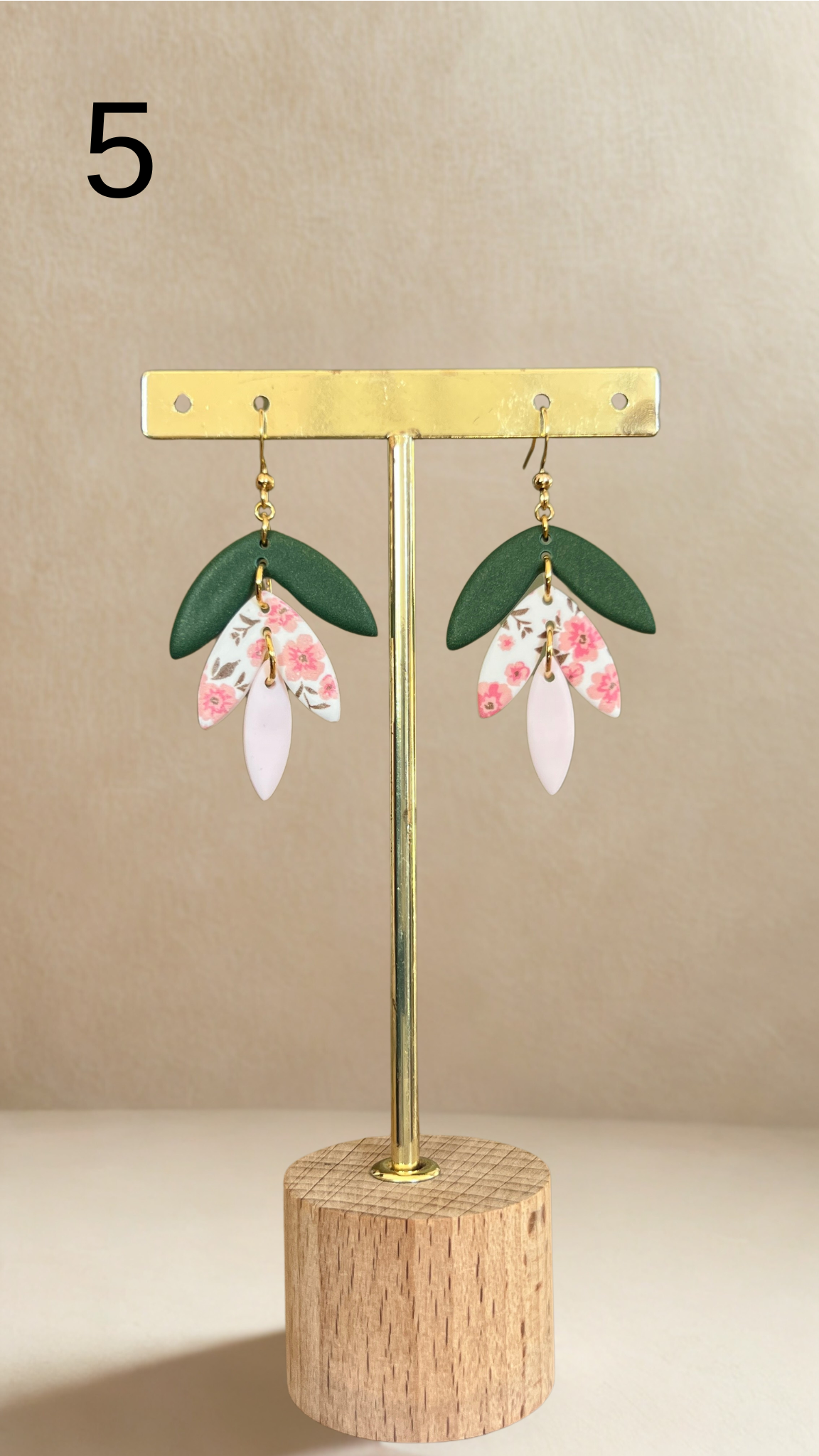Boucles d'oreilles Flora - coloris fleuri