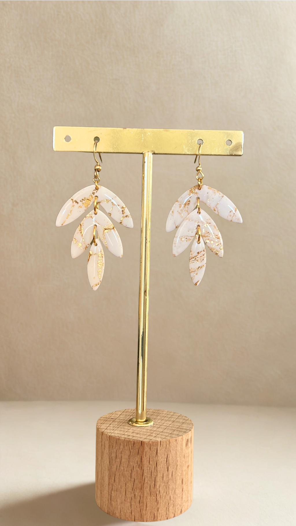 Boucles d'oreilles Flora - coloris blanc