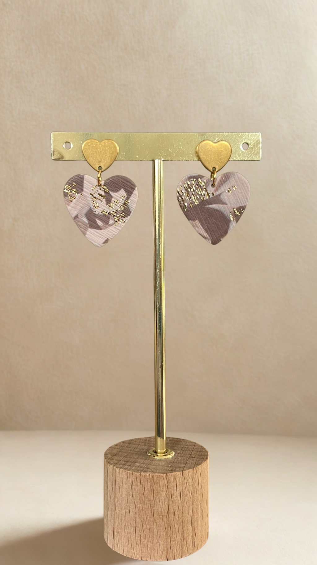 Boucles d'oreilles Coeur - coloris nuances de rouge