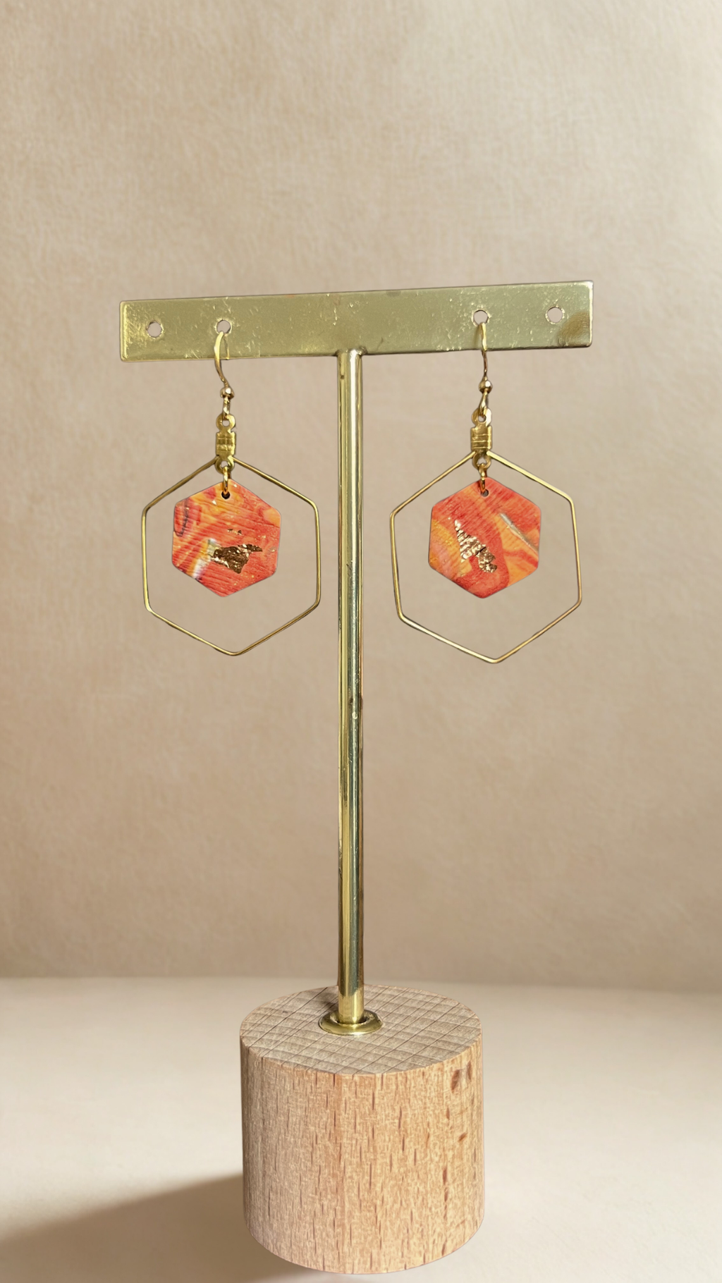 Boucles d'oreilles Kacie - coloris nuances d'orange