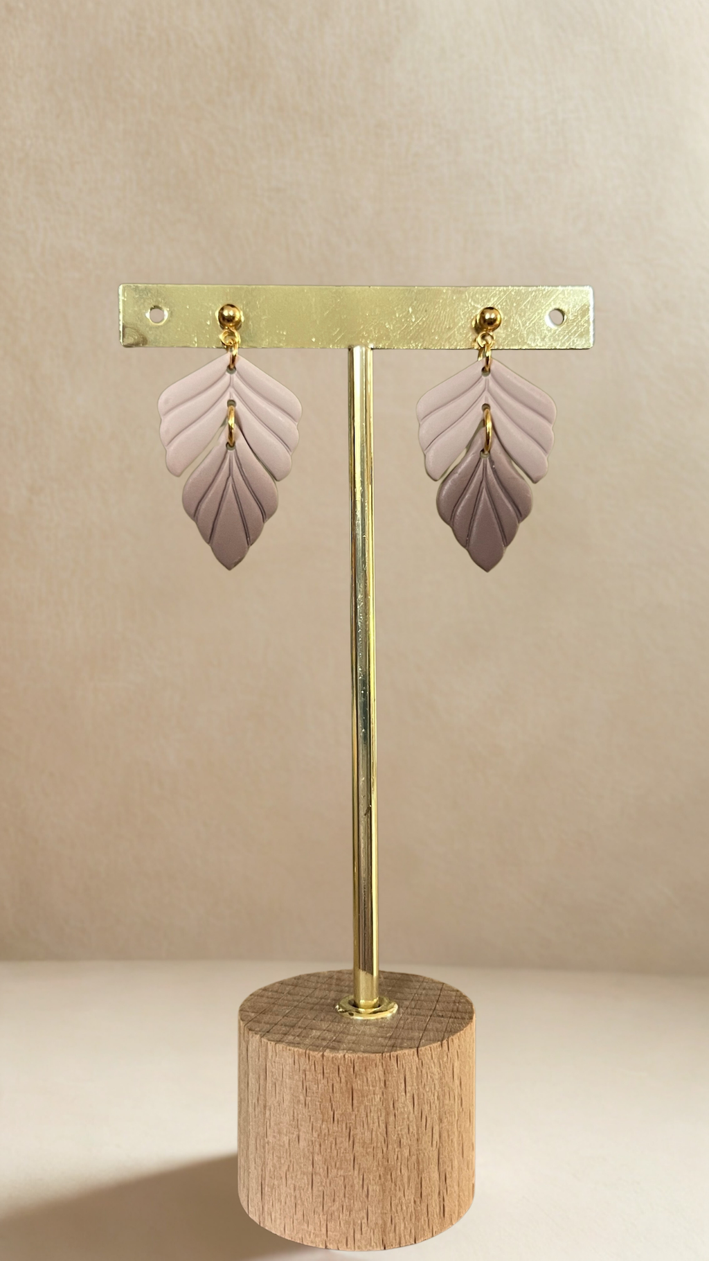 Boucles d'oreilles Alma - coloris dégradé beige