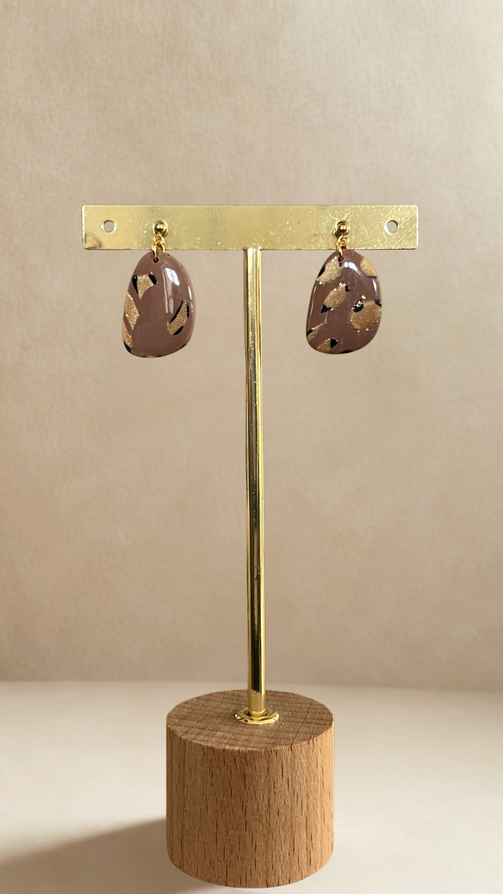 Boucles d'oreilles Ava - coloris léopard