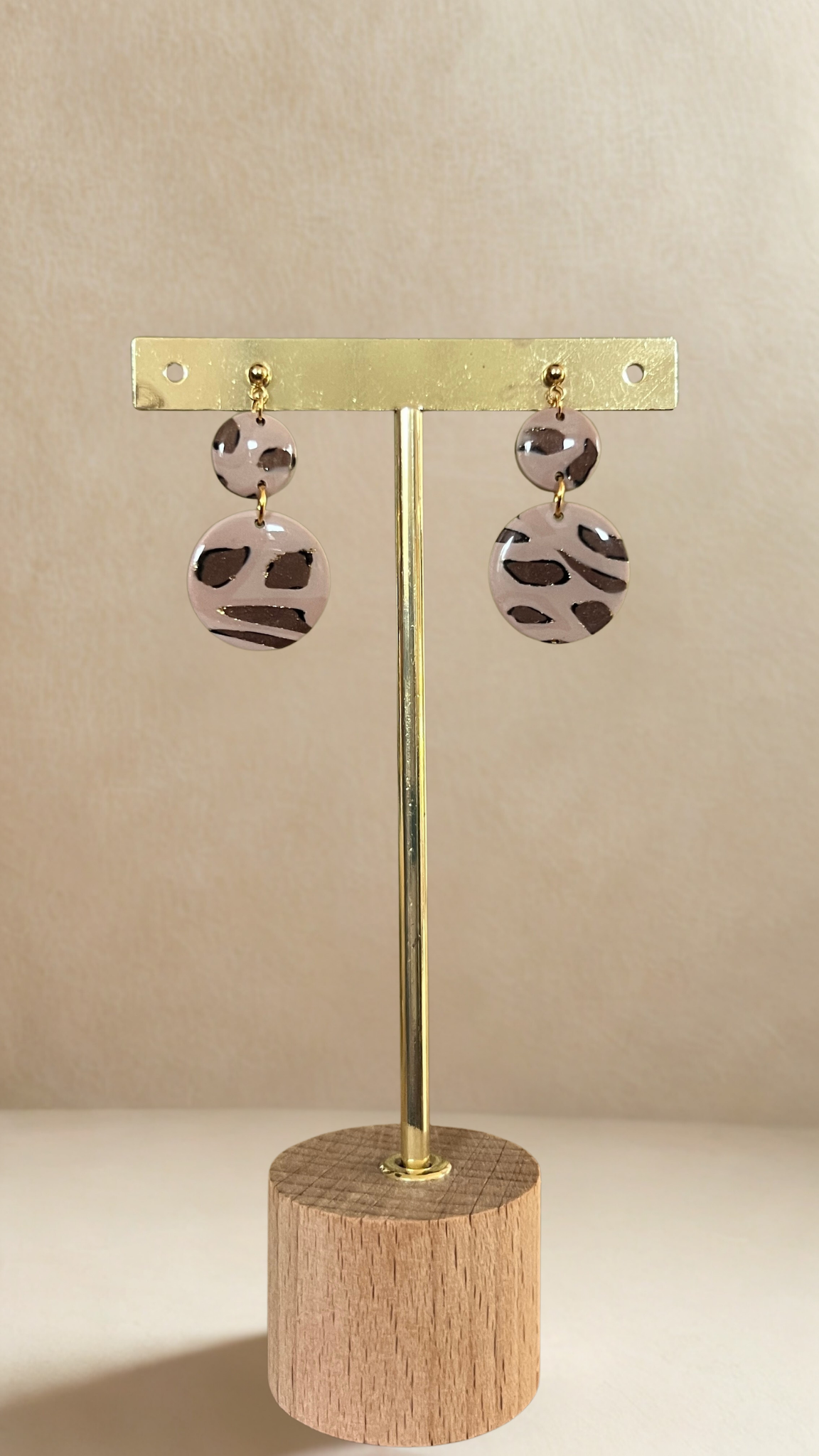 Boucles d'oreilles Cassandre - coloris léopard