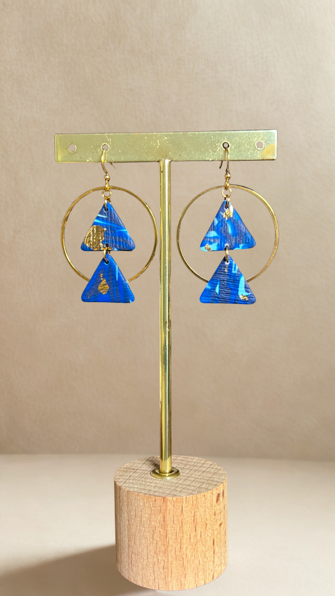 Boucles d'oreilles Isaé - coloris bleu