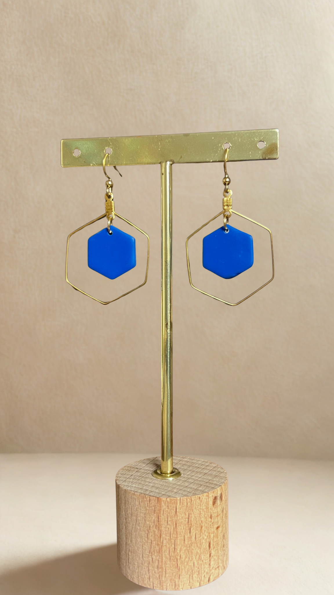 Boucles d'oreilles Kacie - coloris bleu électrique