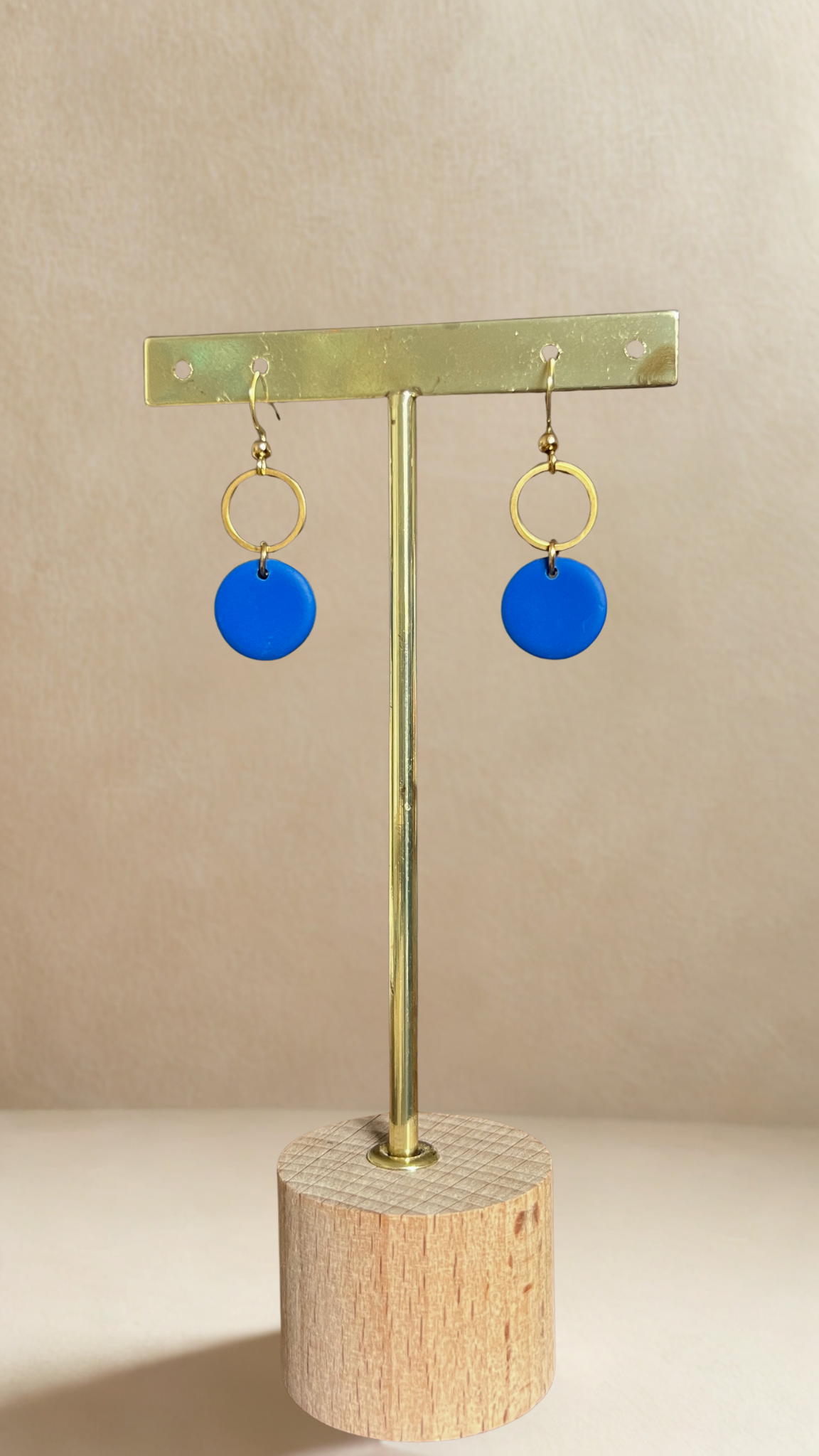 Boucles d’oreilles Bonnie – pendantes graphiques - bleu électrique