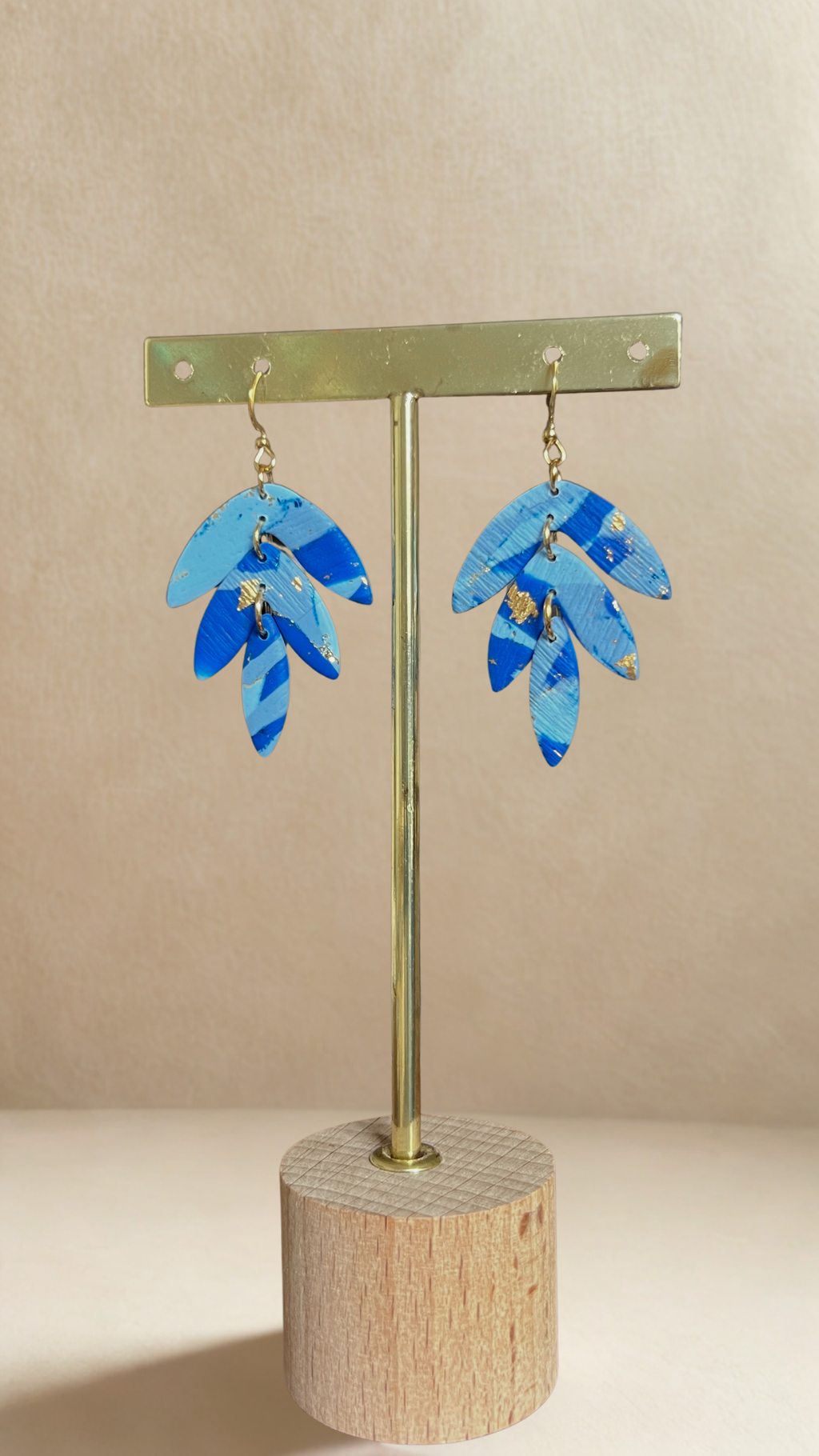 Boucles d'oreilles Flora - coloris bleu