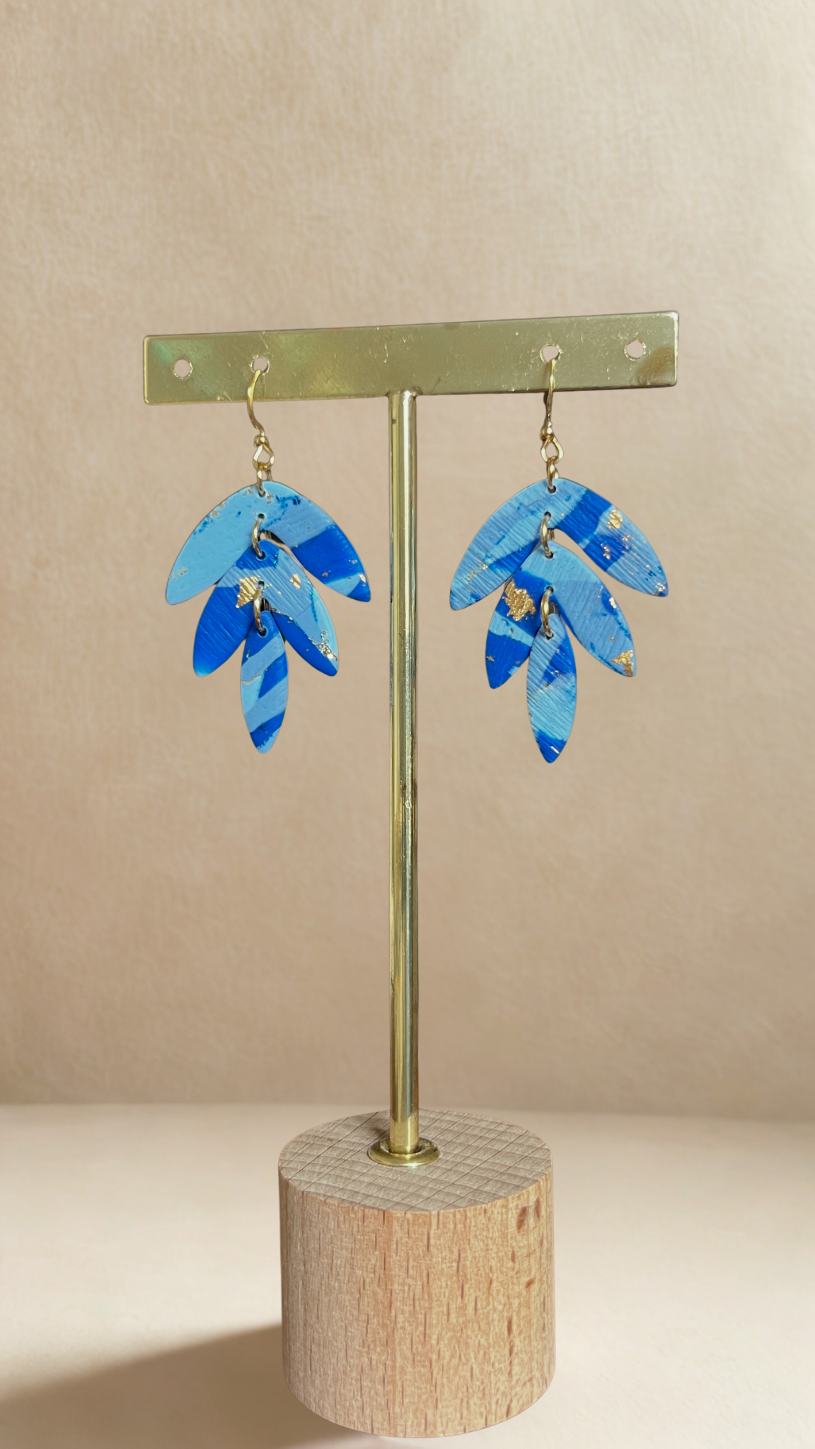 Boucles d'oreilles Flora - coloris bleu
