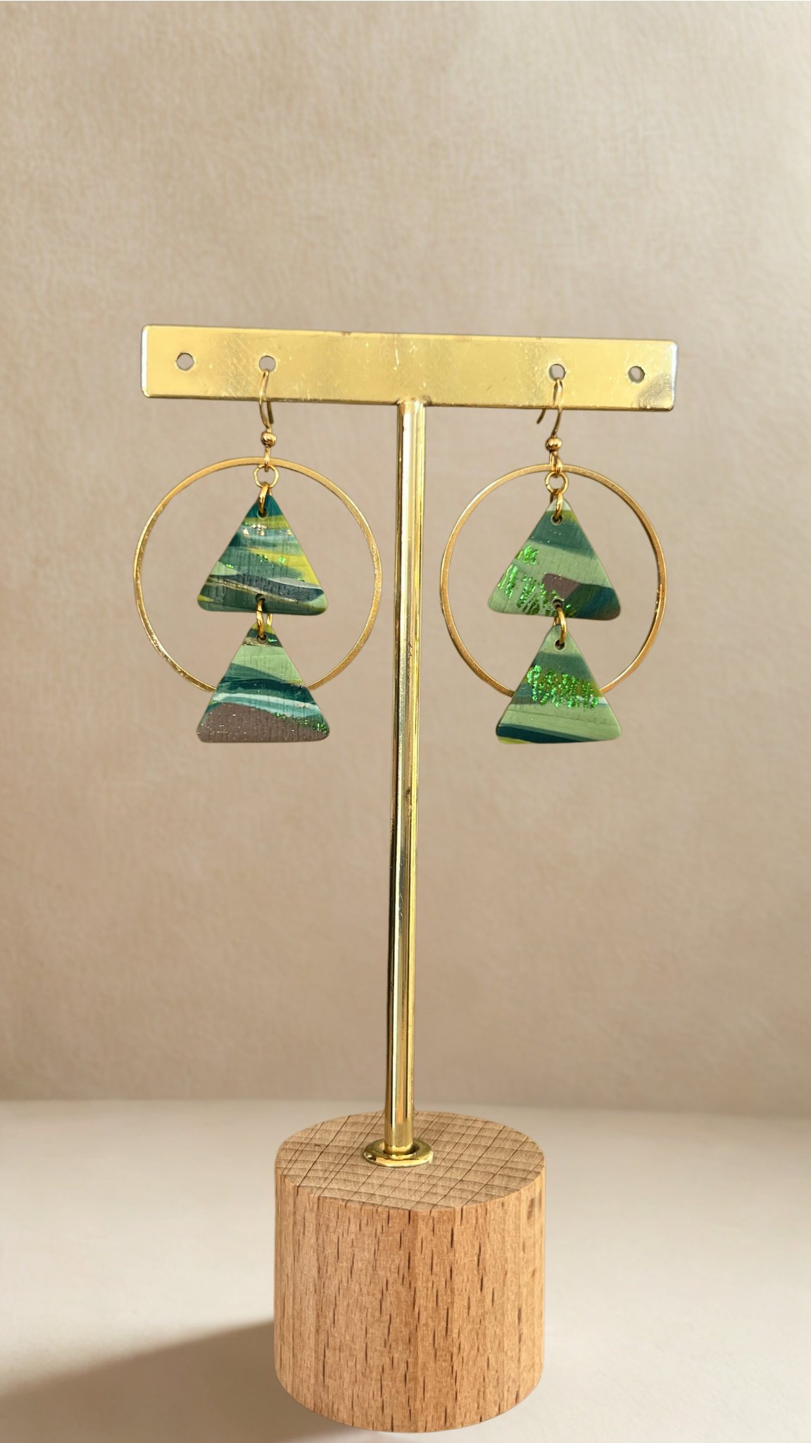 Boucles d'oreilles Isaé - coloris vert