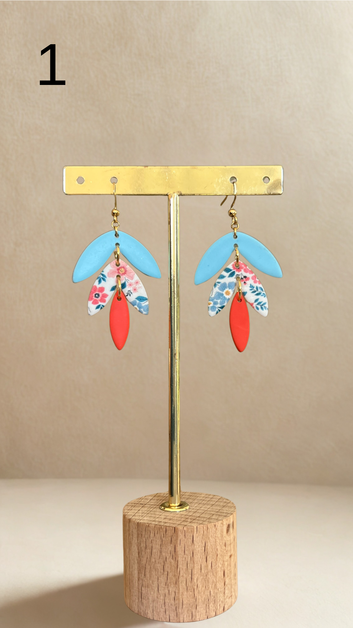 Boucles d'oreilles Flora - coloris fleuri