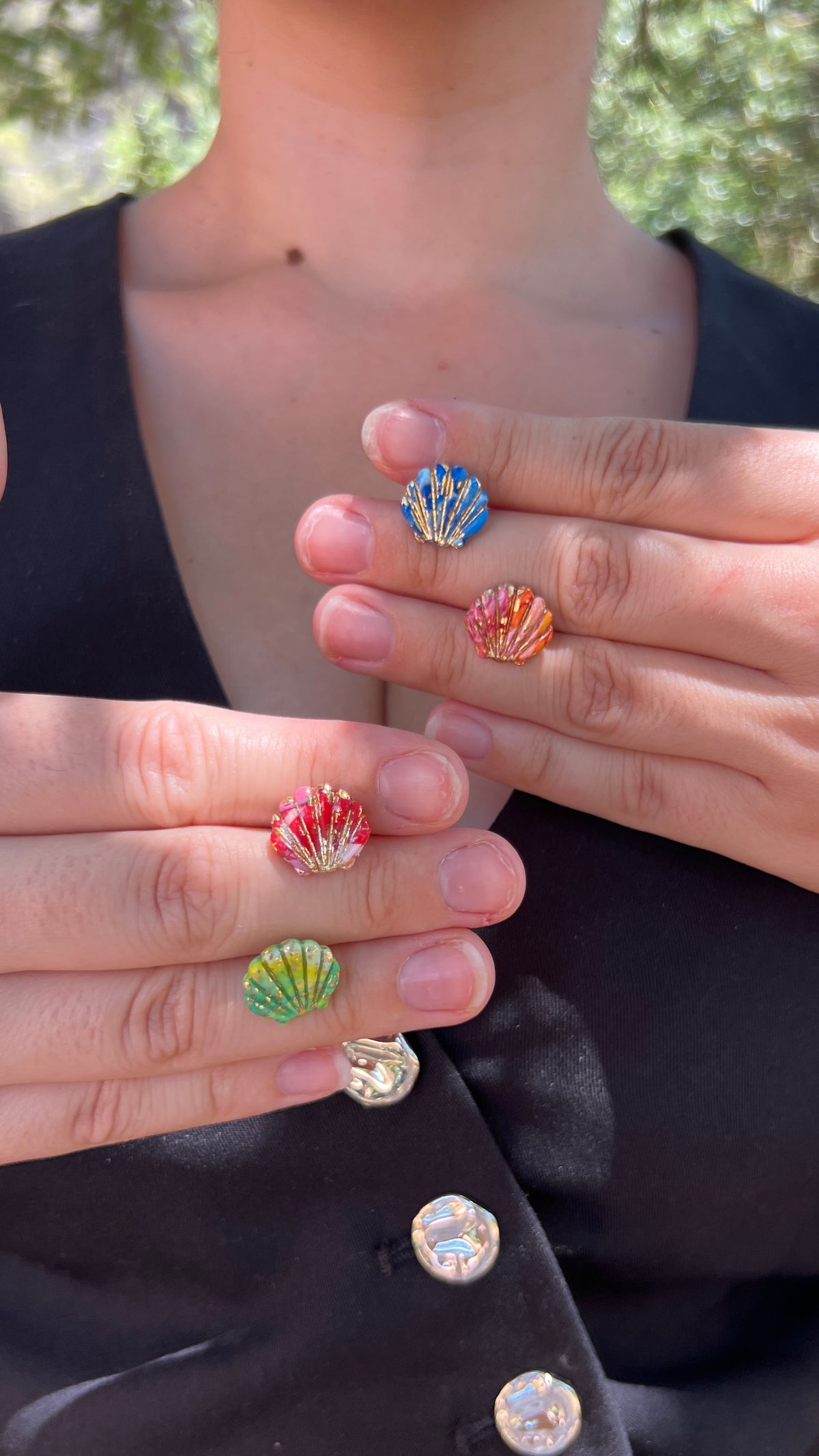 Puces d'oreilles coquillages