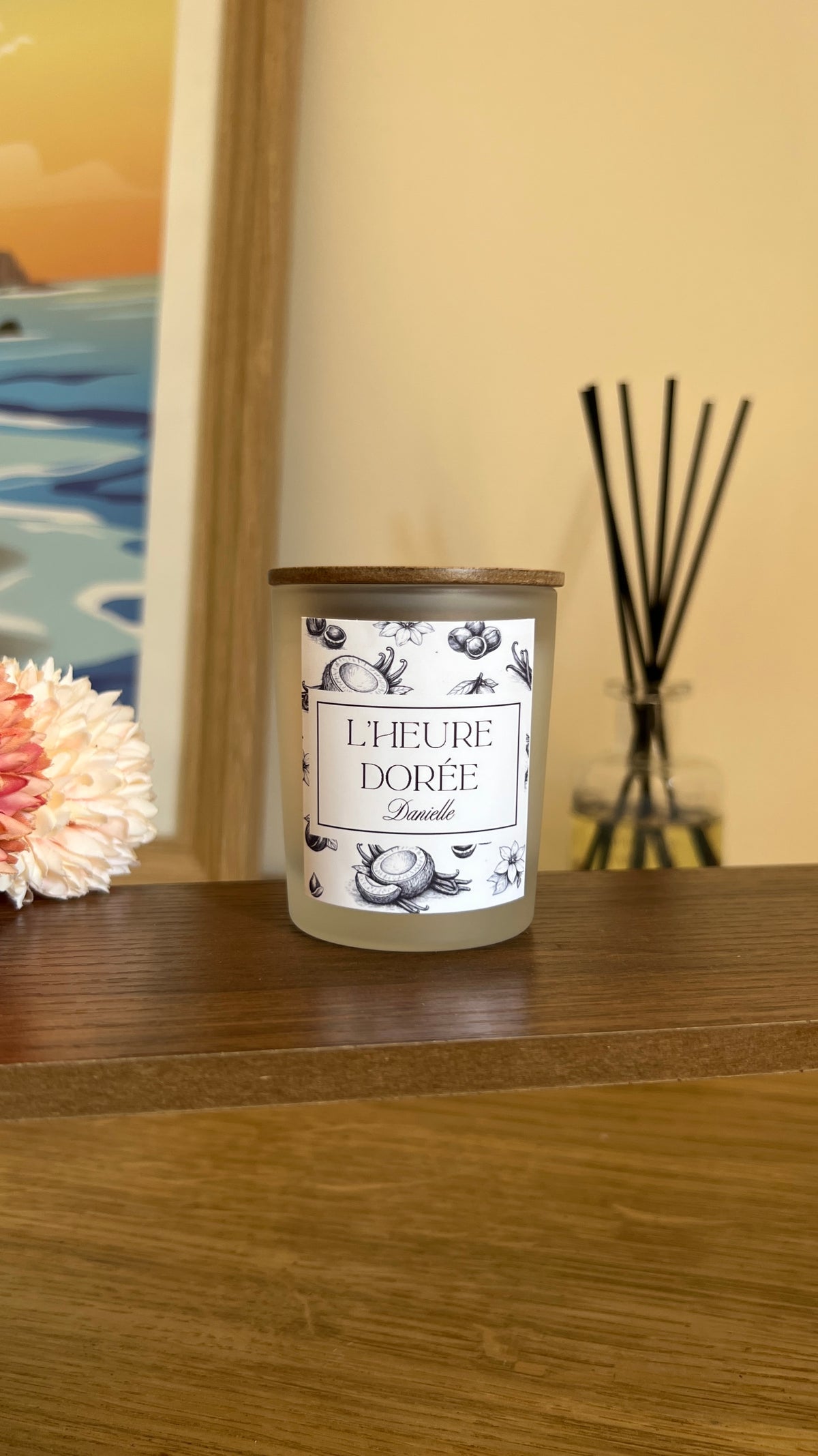 Bougie parfumée 220g – L’heure dorée
