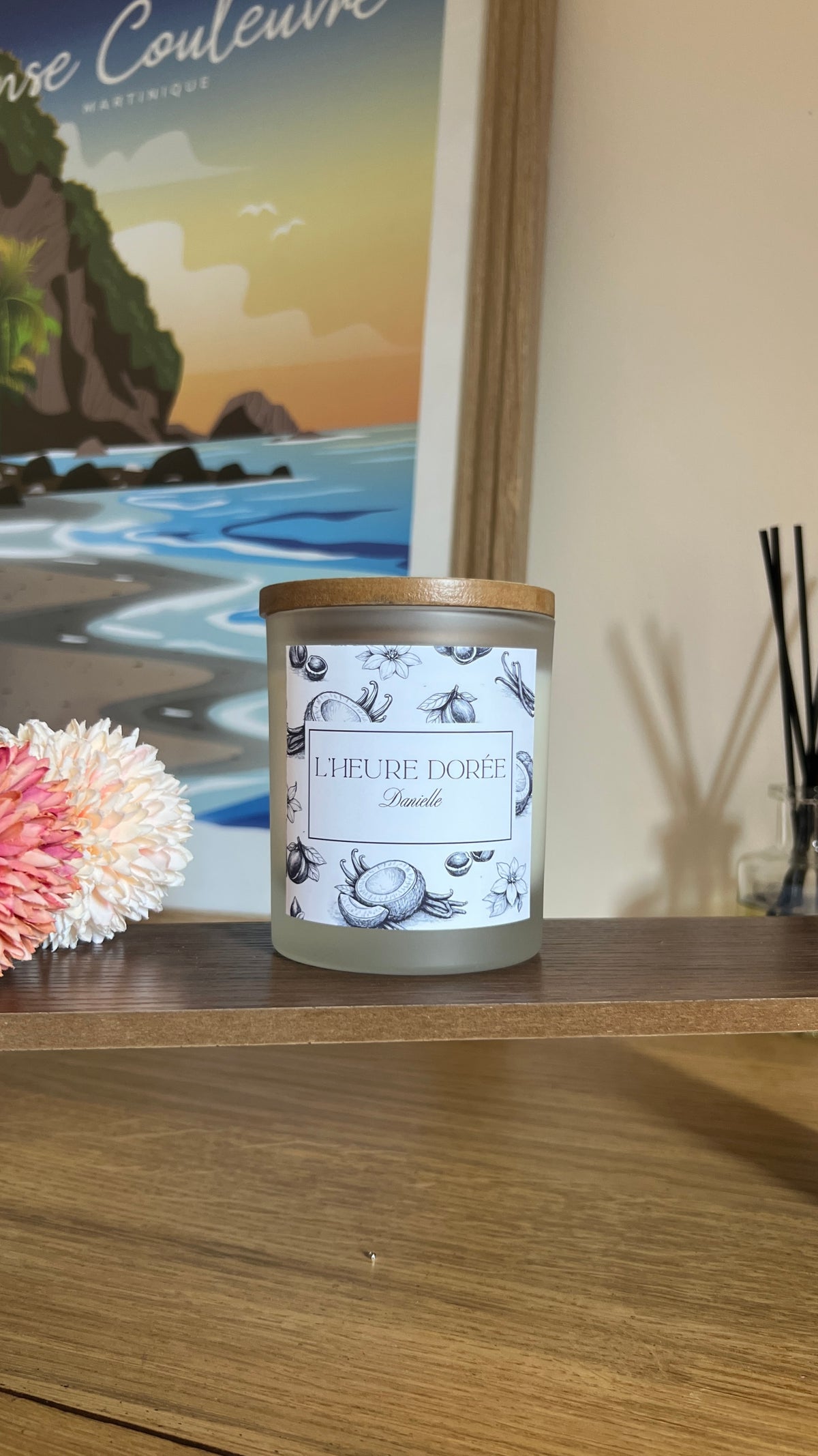 Bougie parfumée 220g – L’heure dorée