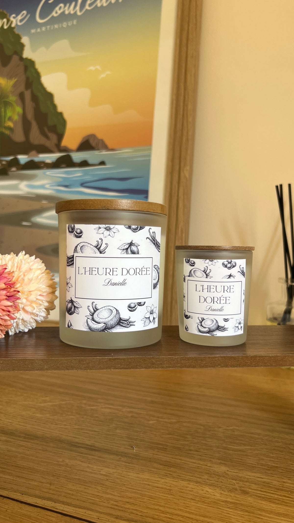 Bougie parfumée 220g – L’heure dorée