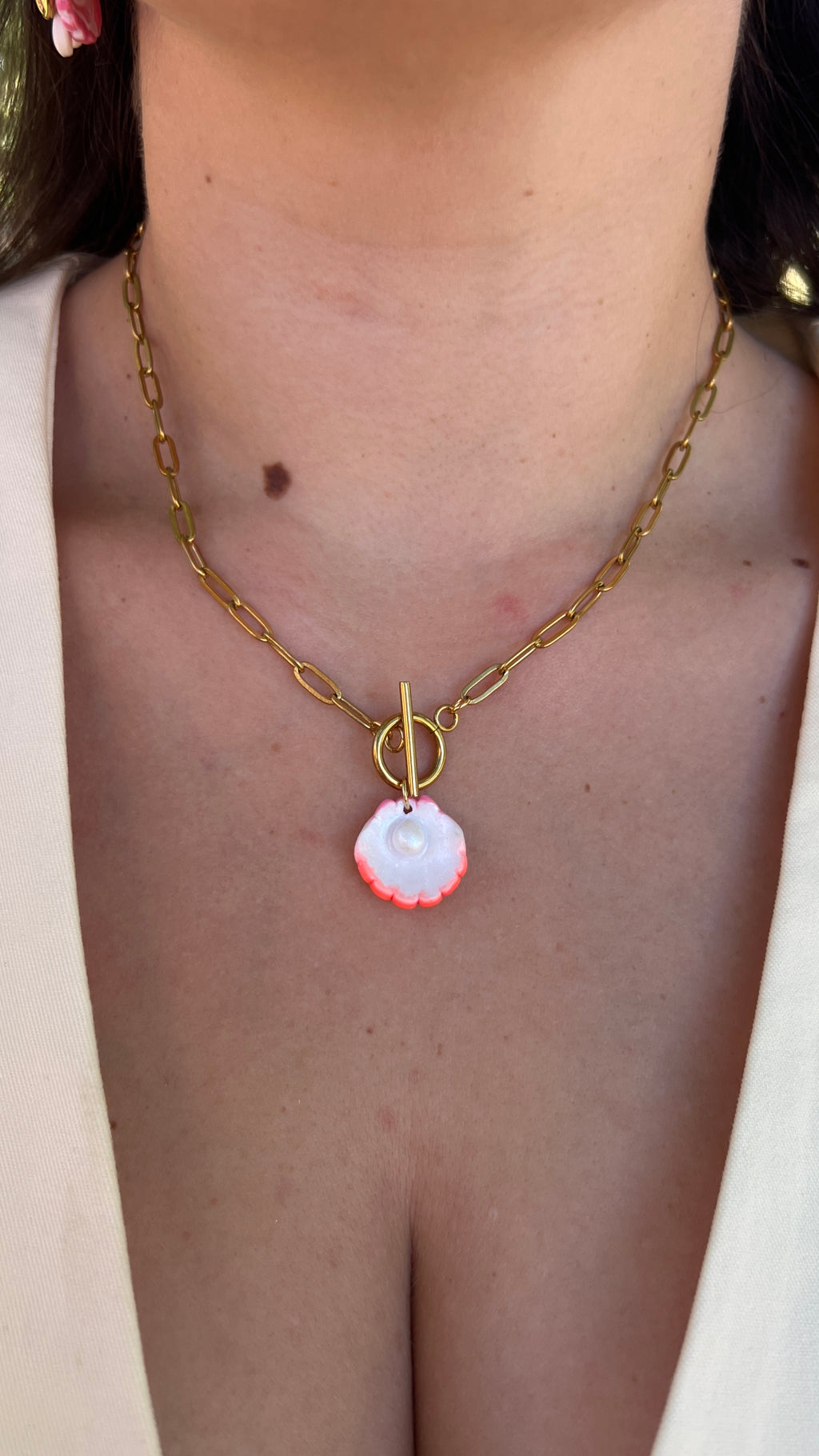 Collier Naïa - Coquillage & perle