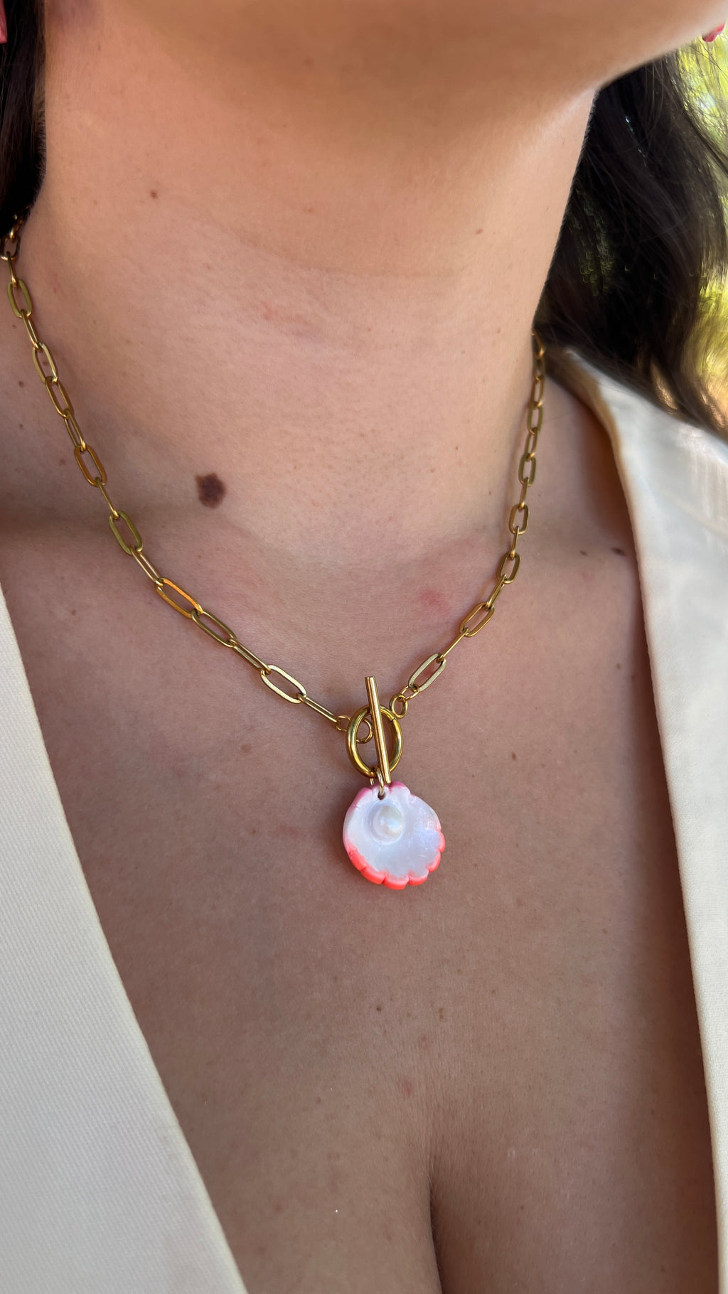 Collier Naïa - Coquillage & perle