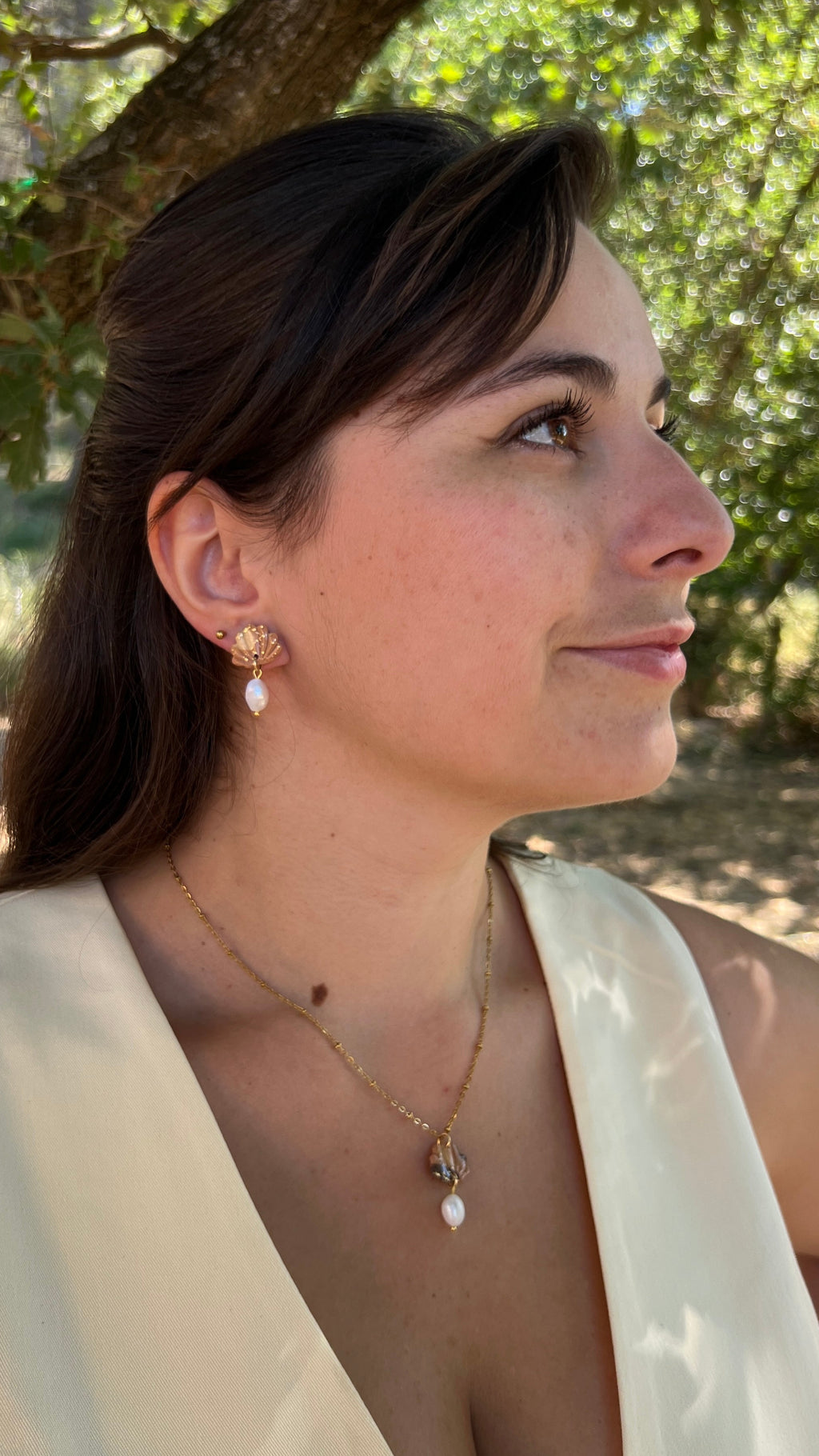 Collier Shell – Marron nacré