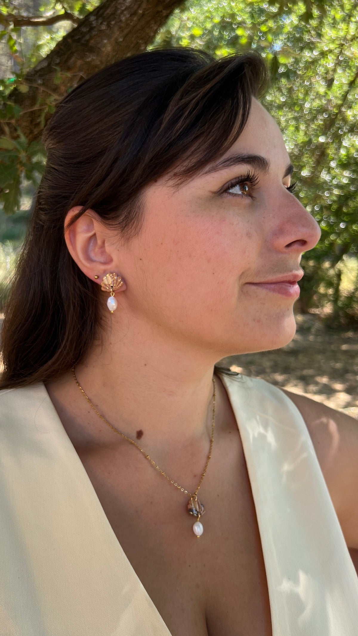 Collier Shell – Marron nacré