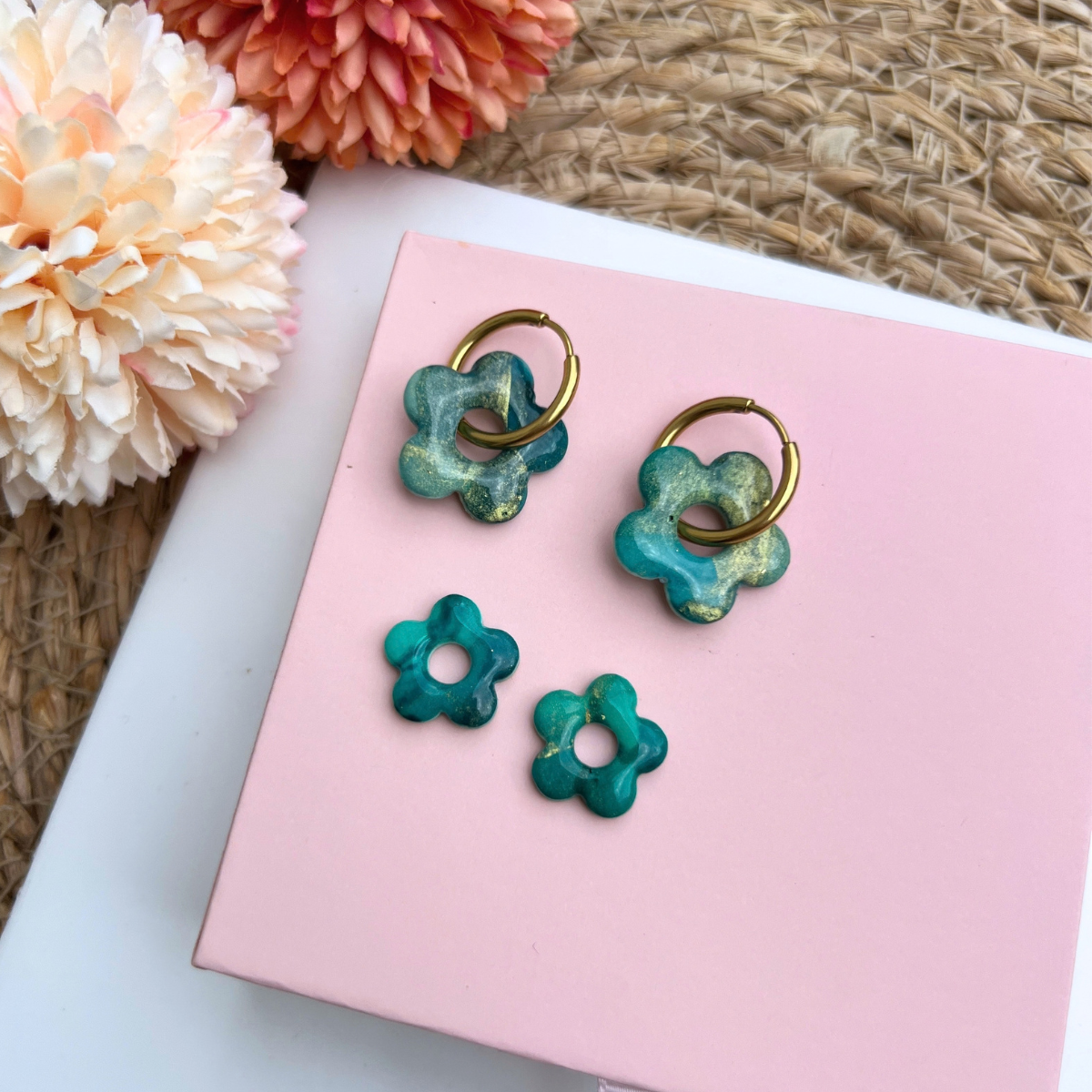 Pampilles interchangeables Mini Mila – coloris turquoise irisé