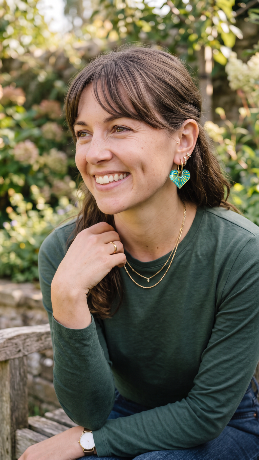Pampilles interchangeables Amy – coloris turquoise irisé