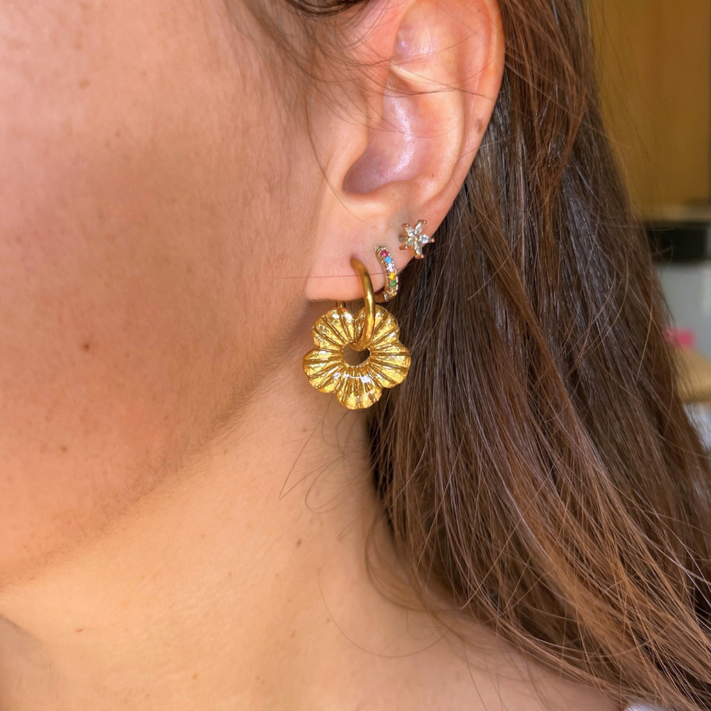 Pampilles Fleur Lora – pampille interchangeable coloris doré