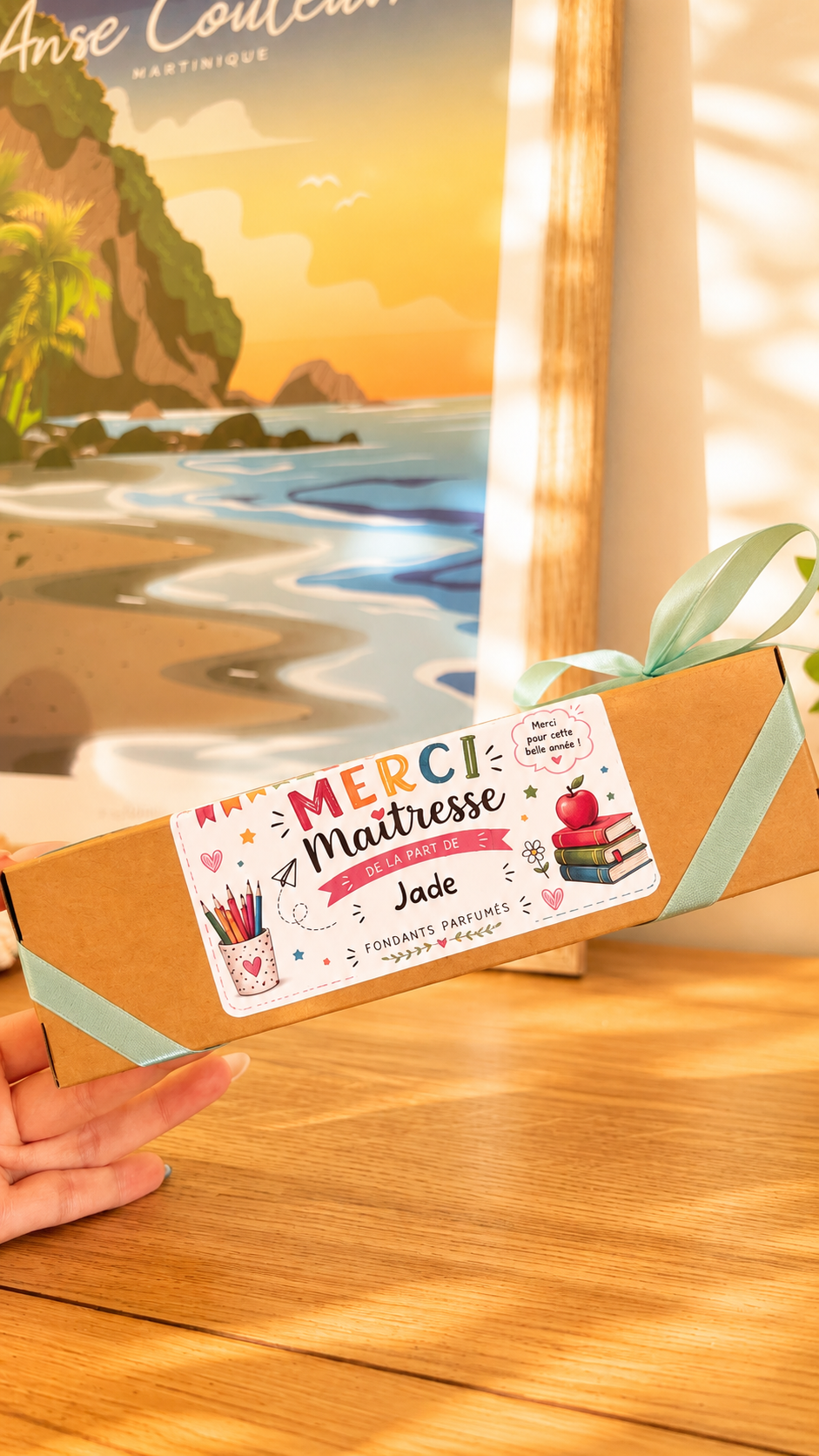 Fondants parfumés personnalisés pour cadeau de fin d'année scolaire