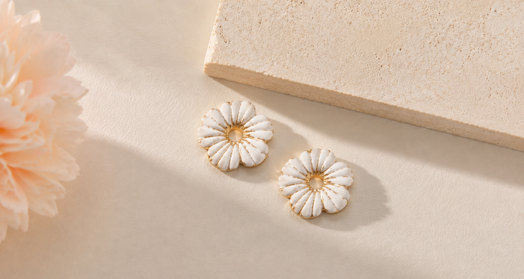 boucles d'oreilles interchangeable en forme de fleur