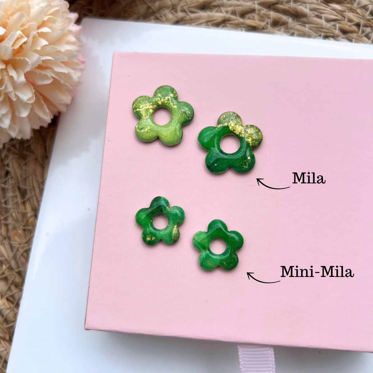 Pampilles interchangeables Mini Mila - coloris vert irisé