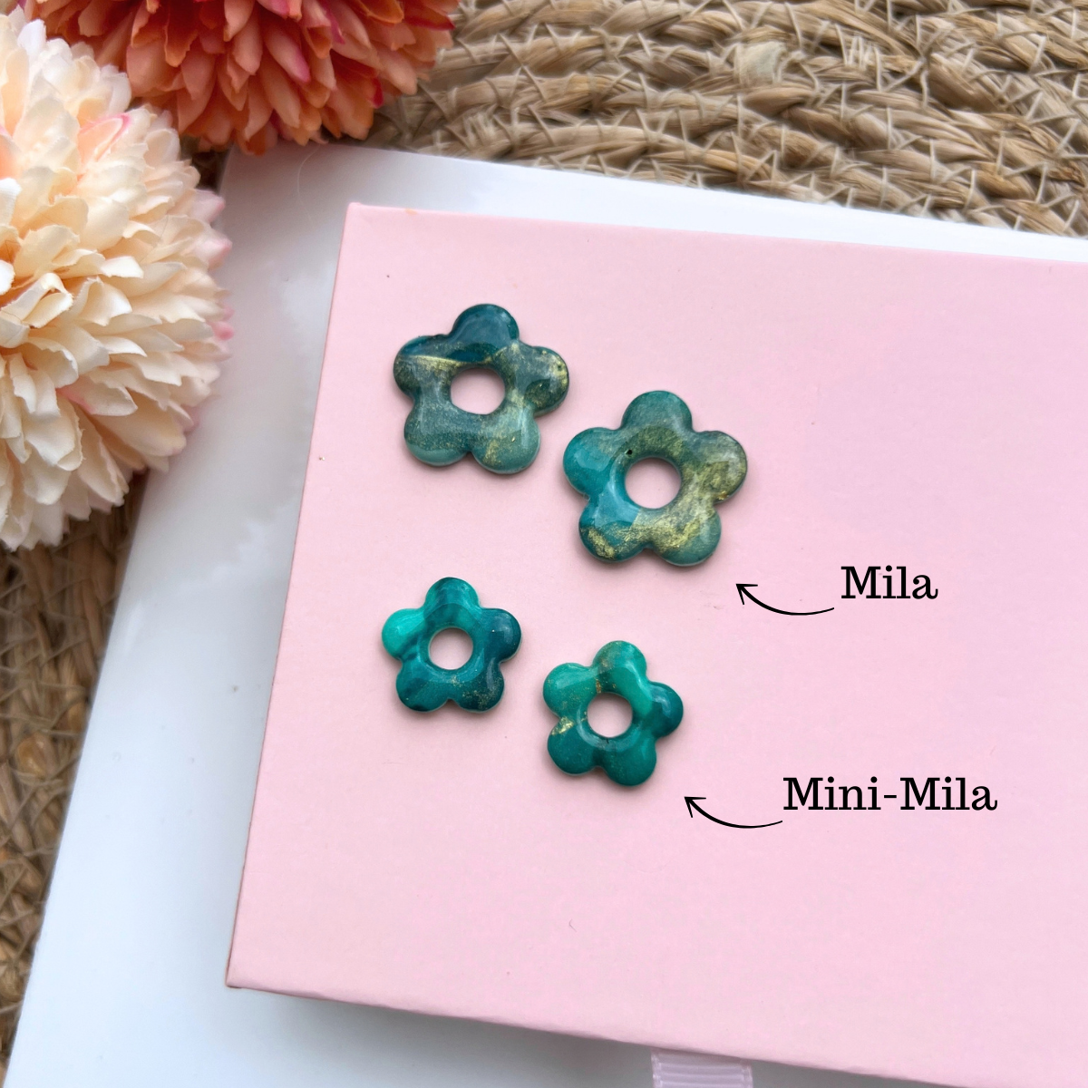 Pampilles interchangeables Mini Mila – coloris turquoise irisé