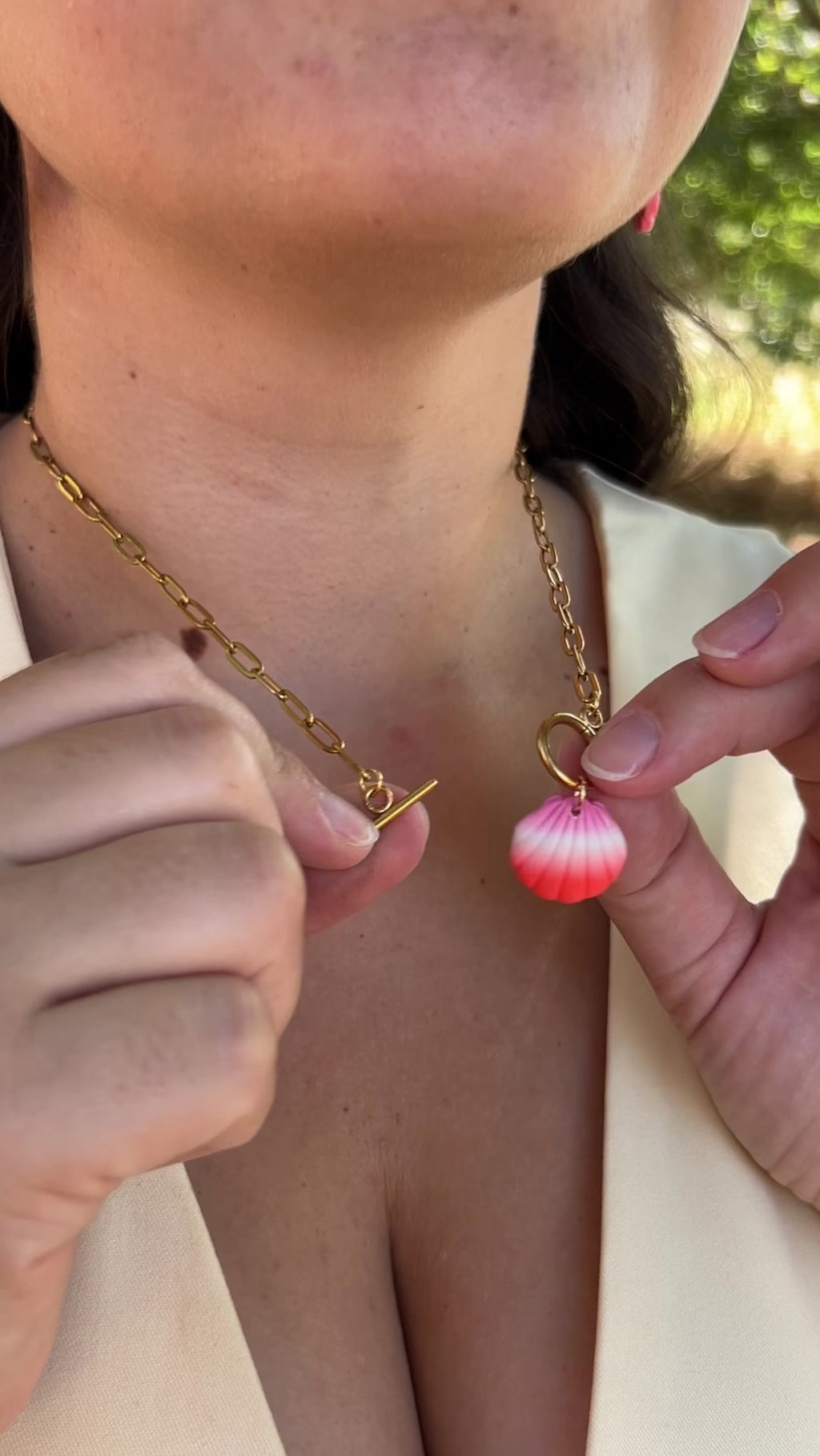 Collier Naïa - Coquillage & perle